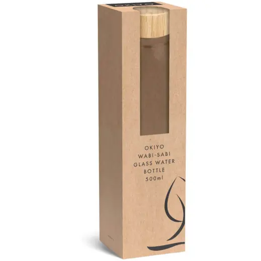 Okiyo Wabi-Sabi Glass Water Bottle Box